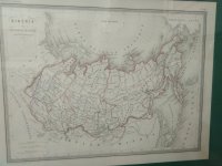 ГРАВЮРА. КАРТА СИБИРИ И СЕВЕРОАЗИАТСКОЙ РОССИИ